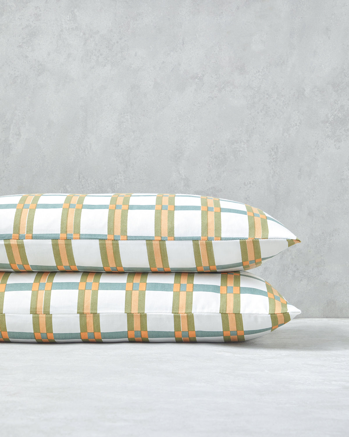 Summer Plaid Easy Iron 2 pcs Pillowcase 50x70 cm Green (view 2)