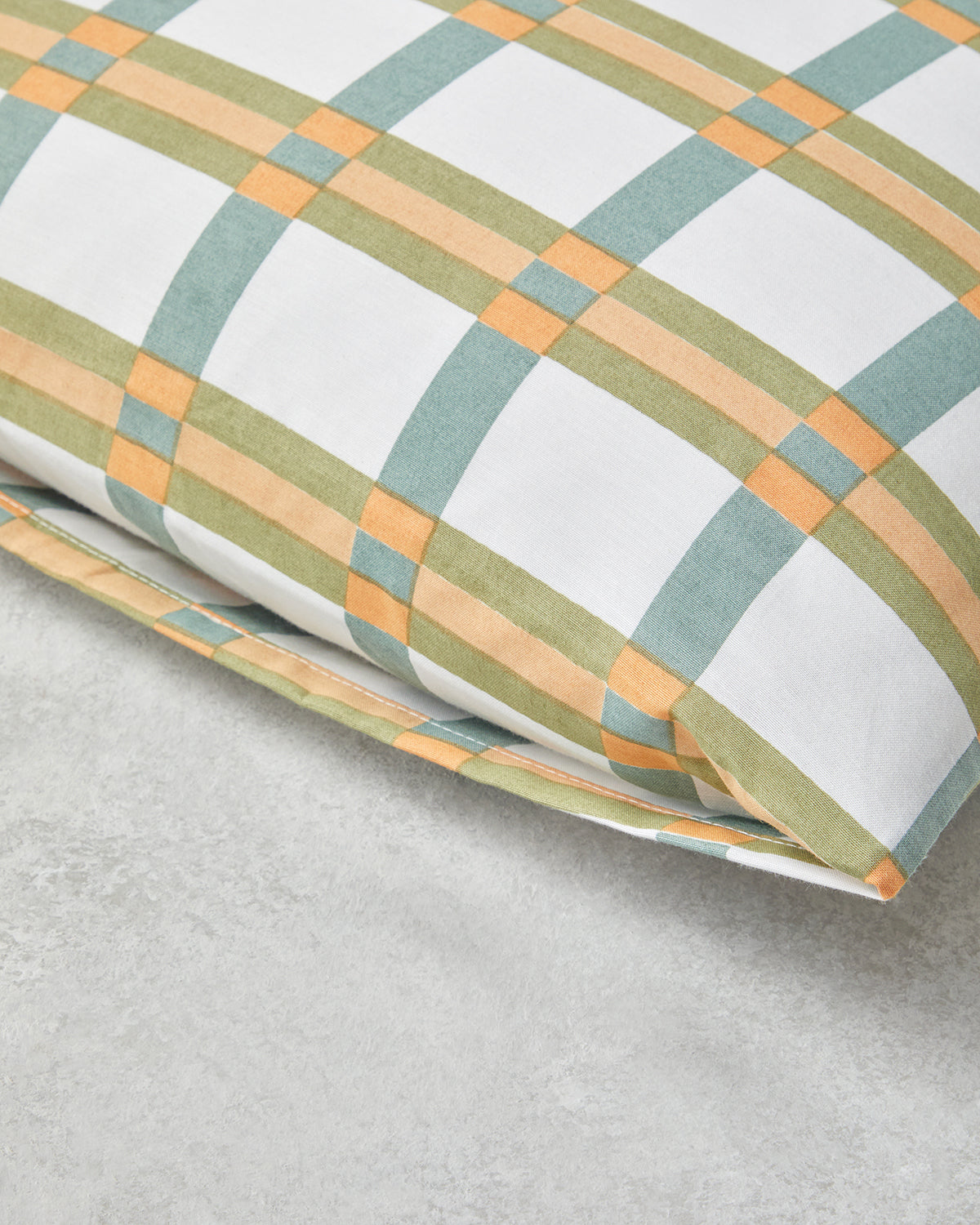 Summer Plaid Easy Iron 2 pcs Pillowcase 50x70 cm Green (view 3)