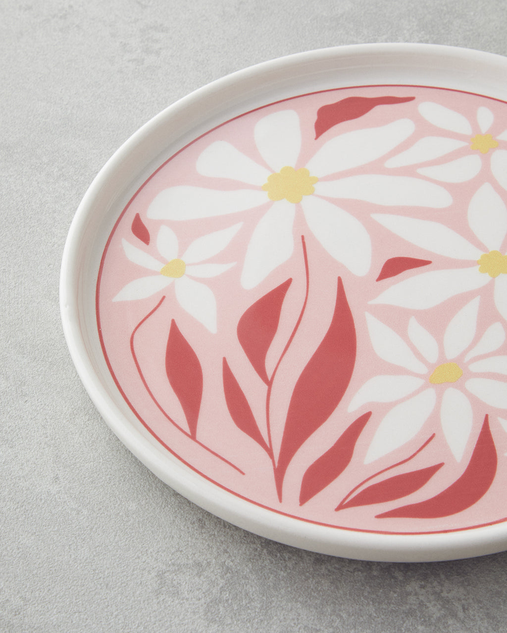 Splash Ceramic Breakfast Set 10 Pieces 4 Servings Red - Pink (view 7)