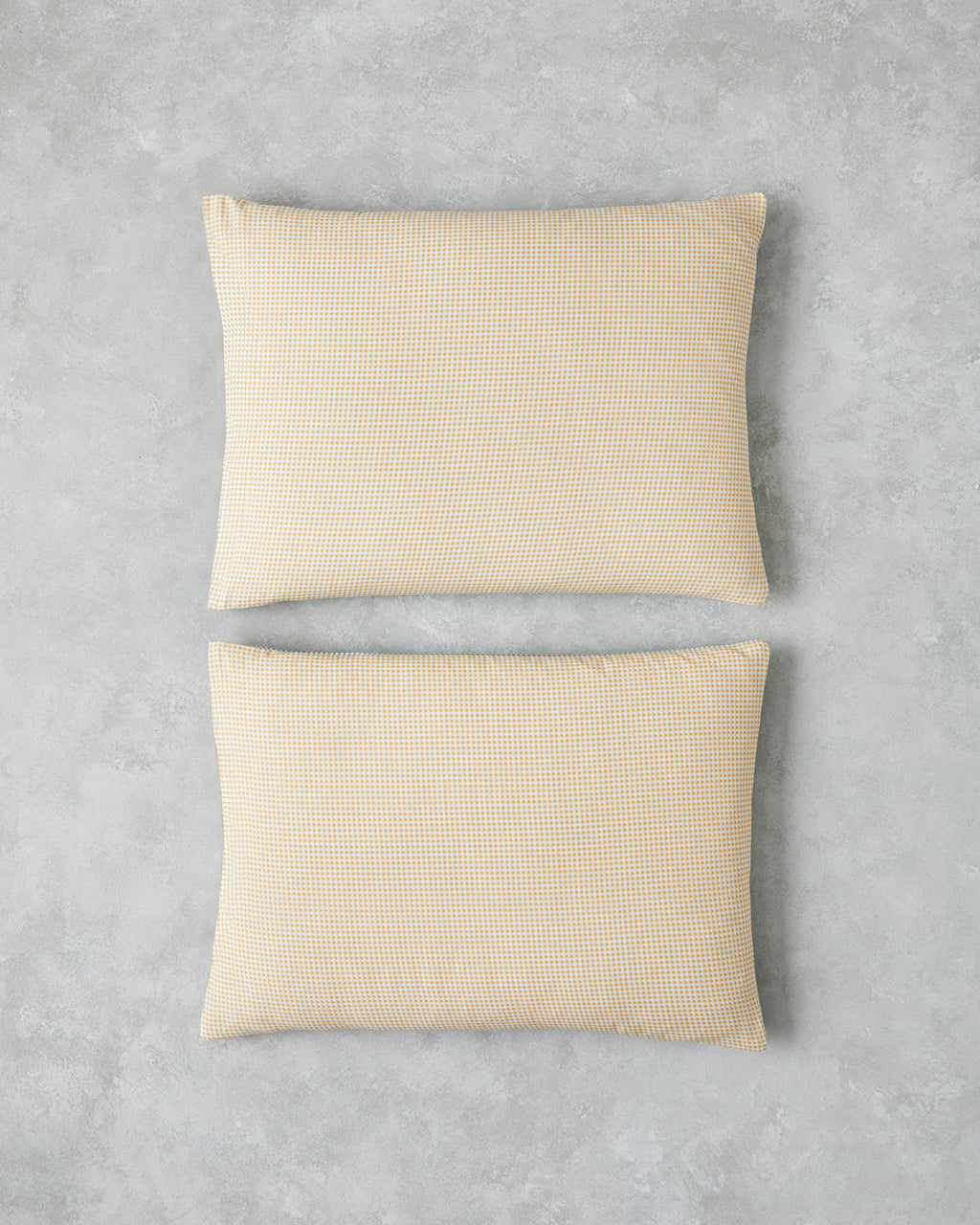 Petit Check Cotton 2 pcs Pillowcase 50x70 cm - Yellow - Green