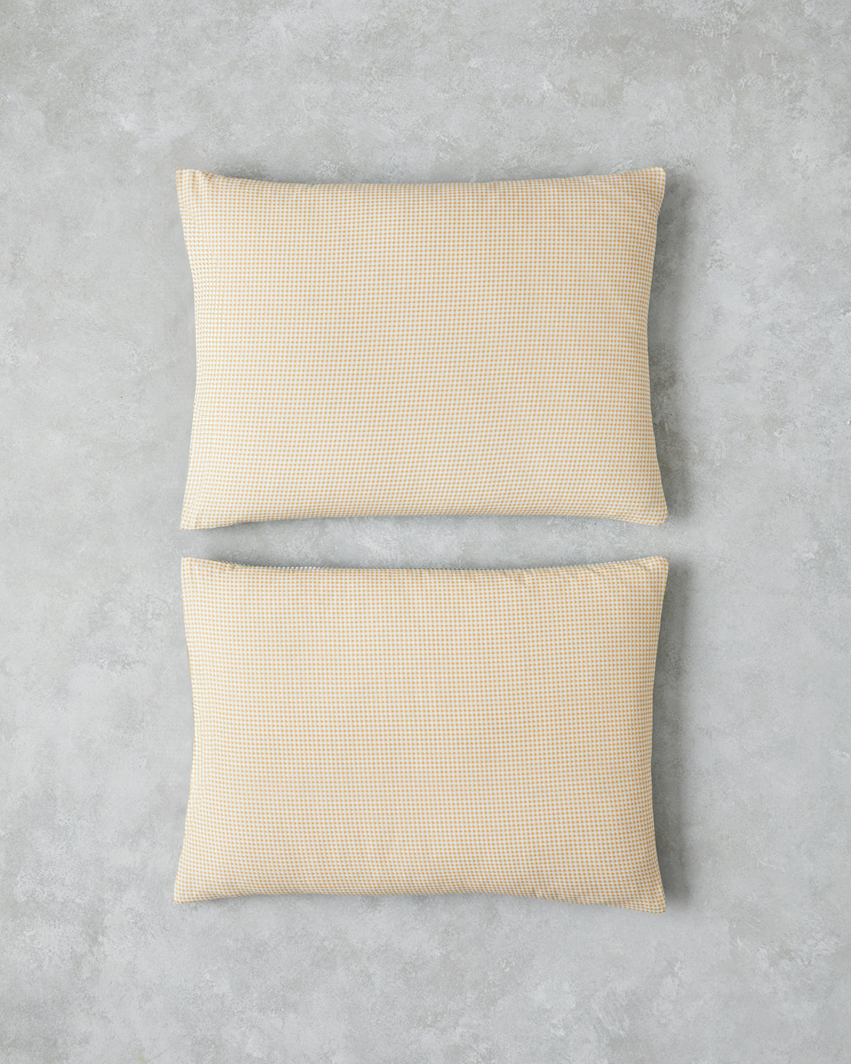 Petit Check Cotton 2 pcs Pillowcase 50x70 cm - Yellow - Green
