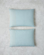 Petit Check Cotton 2 pcs Pillowcase 50x70 cm - Green - Blue (view 2)