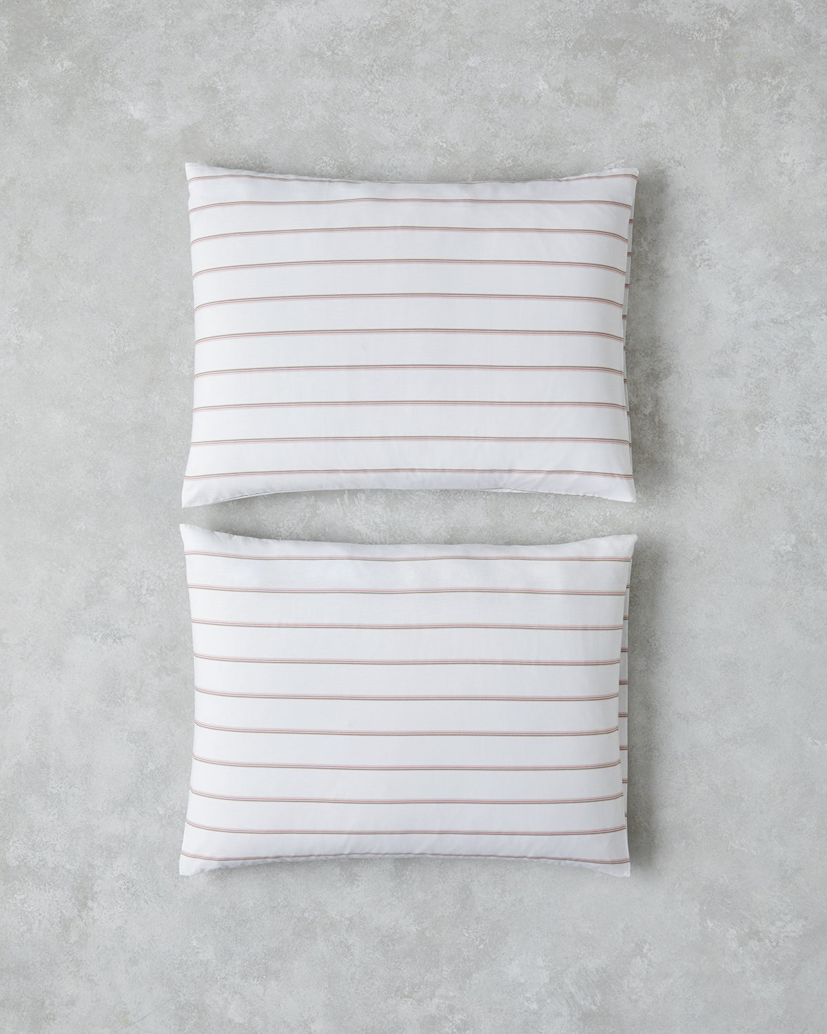 Serene Stripes Cotton 2 pcs Pillowcase 50x70 cm - Pink