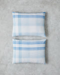 Modern Check Cotton 2 pcs Pillowcase 50x70 cm Blue