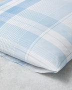 Modern Check Cotton 2 pcs Pillowcase 50x70 cm Blue (view 3)