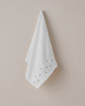 Floral Garden Cotton Embroidered Face Towel 50x80 cm Ecru
