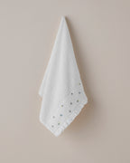 Floral Garden Cotton Embroidered Face Towel 50x80 cm Ecru