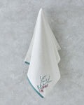 Cotton Embroidered Face Towel 50x80 cm Ecru