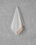 Cotton Brode Face Towel 50x80 cm - Ecru - Yellow