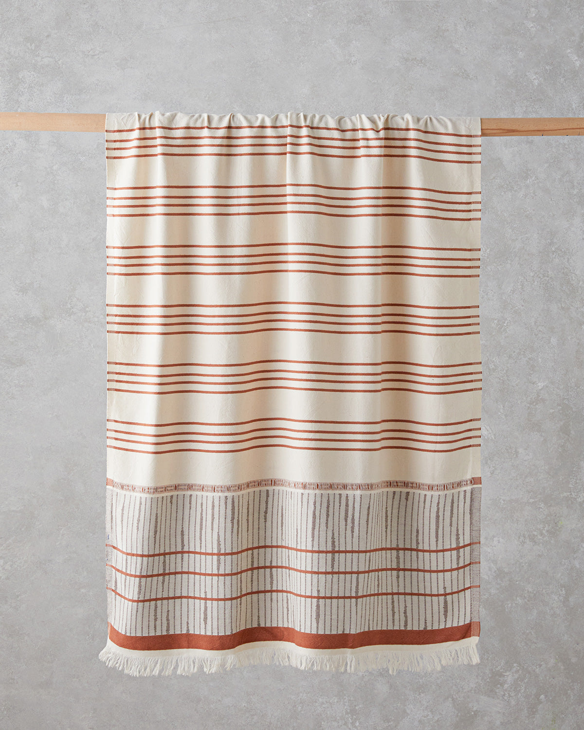 Pure Natural Cotton Bath Wrap 90x150 cm Light Beige - Brick