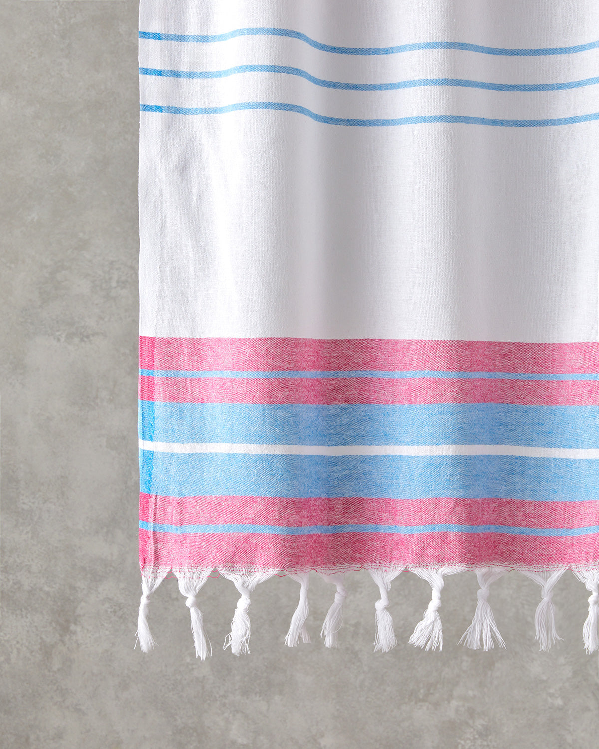 Dolly Regenerated Striped Bath Wrap 90x150 cm Fuchsia - Blue (view 2)
