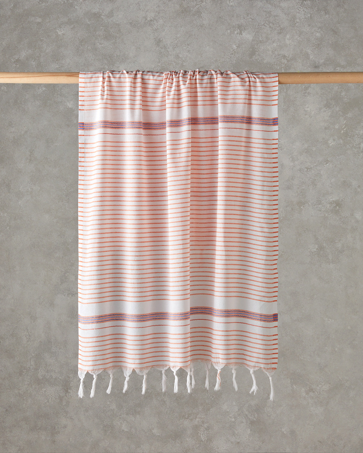 Bony Regenerated Striped Bath Wrap 90x150 cm Blue - Orange