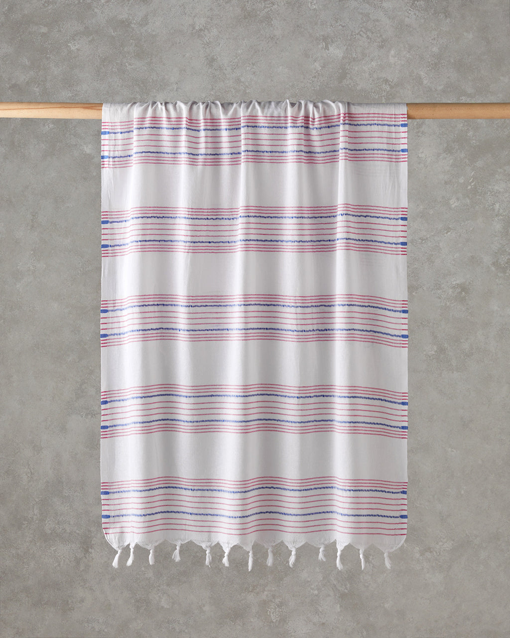 Mayra Regenerated Striped Bath Wrap 90x150 cm Fuchsia - Blue