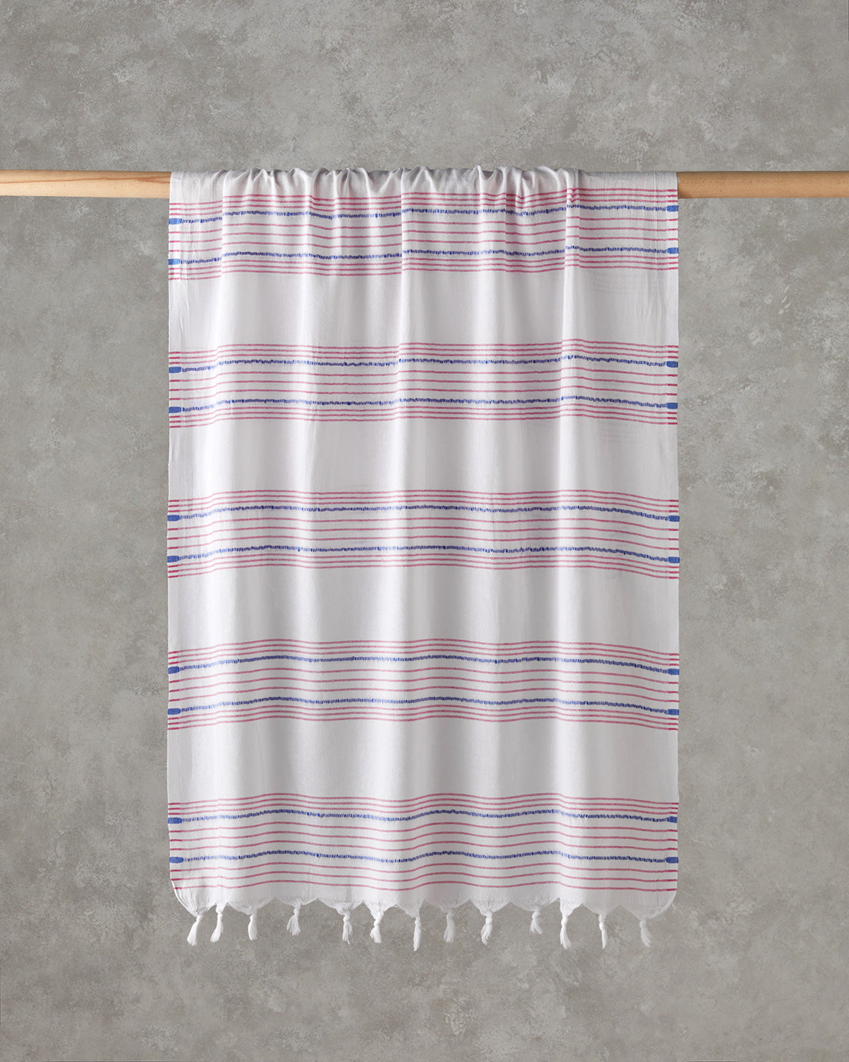 Mayra Regenerated Striped Bath Wrap 90x150 cm Fuchsia - Blue