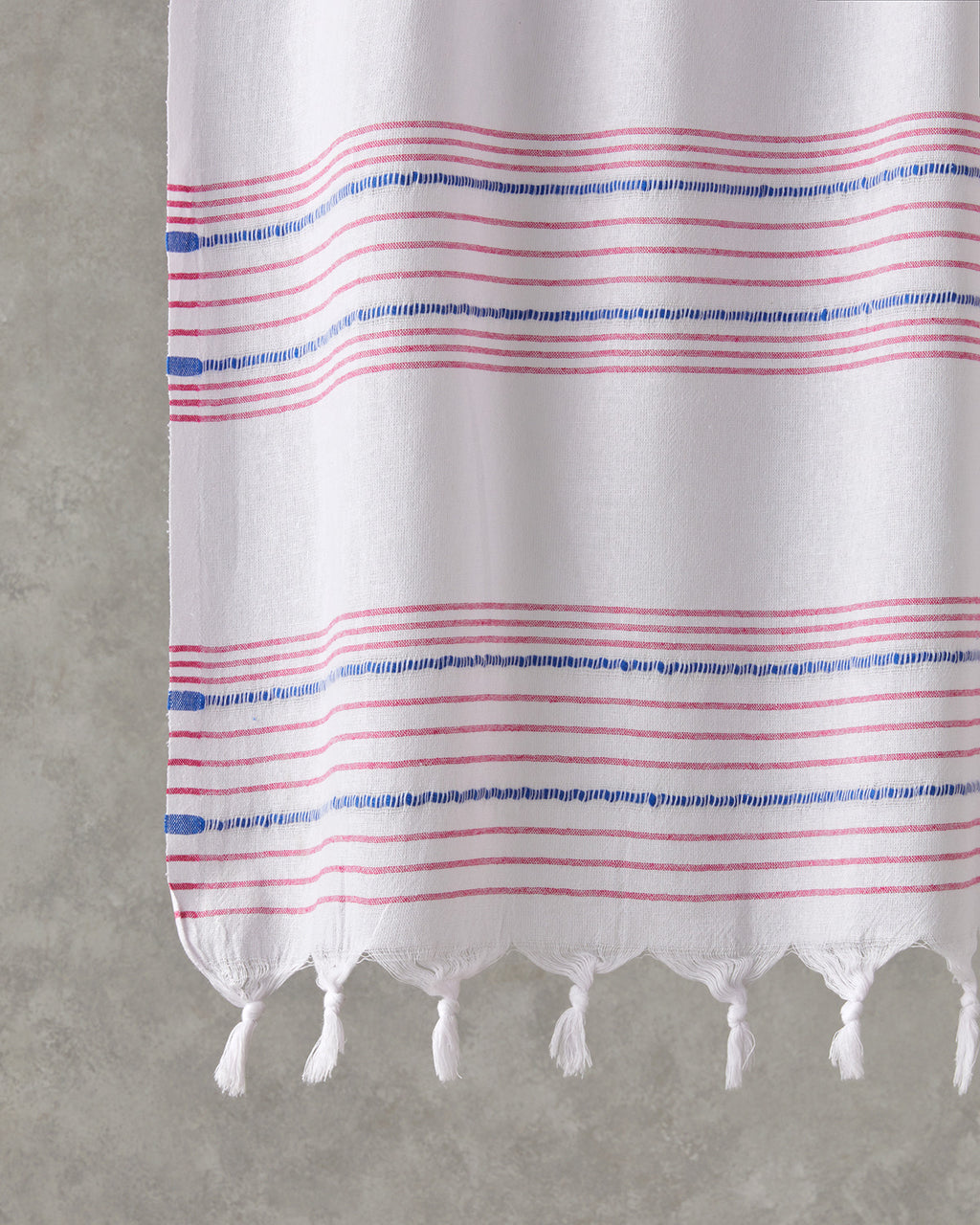 Mayra Regenerated Striped Bath Wrap 90x150 cm Fuchsia - Blue (view 2)