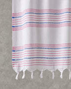 Mayra Regenerated Striped Bath Wrap 90x150 cm Fuchsia - Blue (view 2)