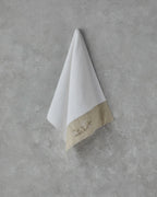 Cotton Embroidered Face Towel 50x90 cm White