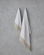 Cotton Embroidered Face Towel 50x90 cm White (view 3)