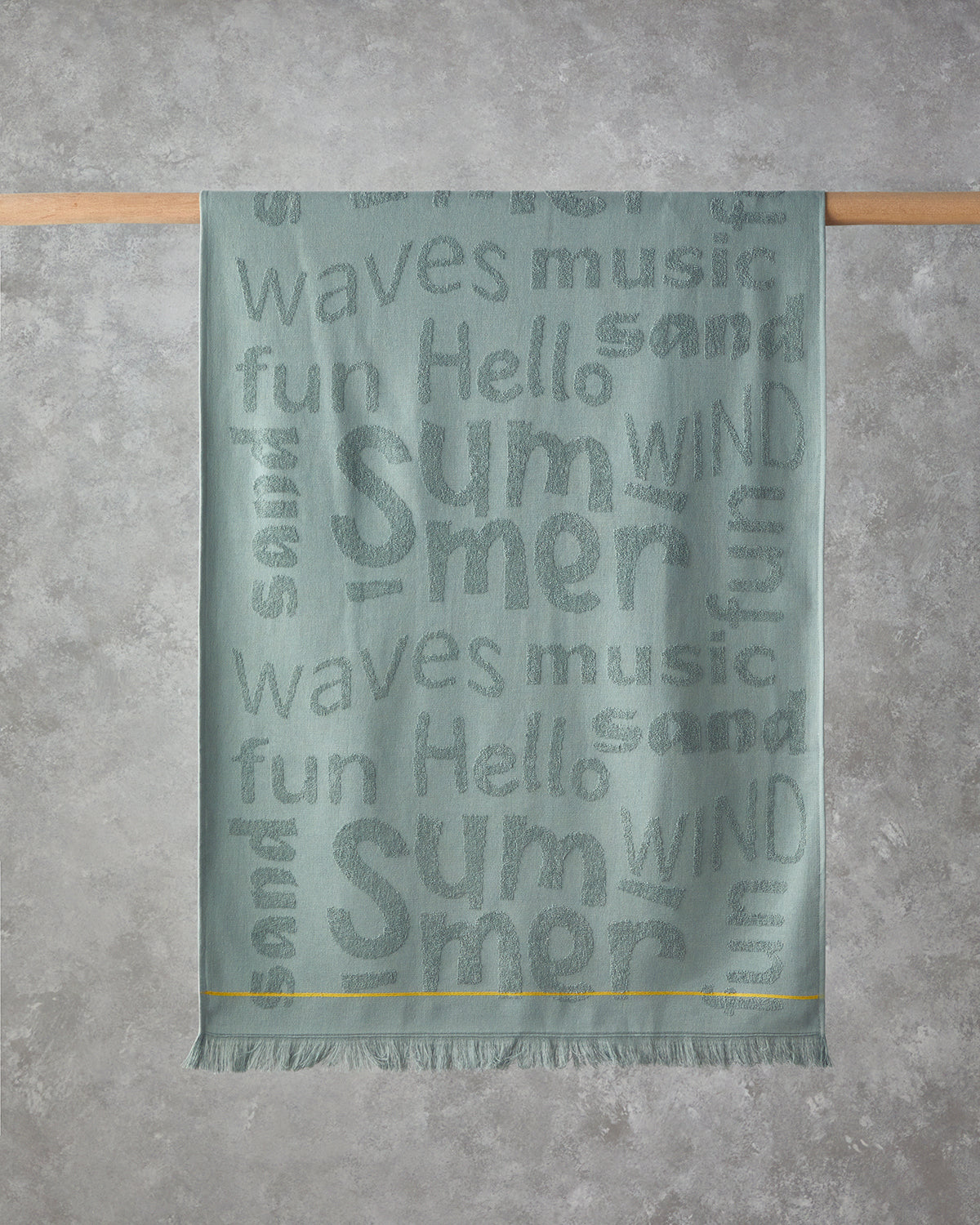 Dynamic Word Cotton Beach Towel 70x140 cm