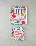 Rosy Life Melamine 2 pcs Tray 33-24 cm Colored