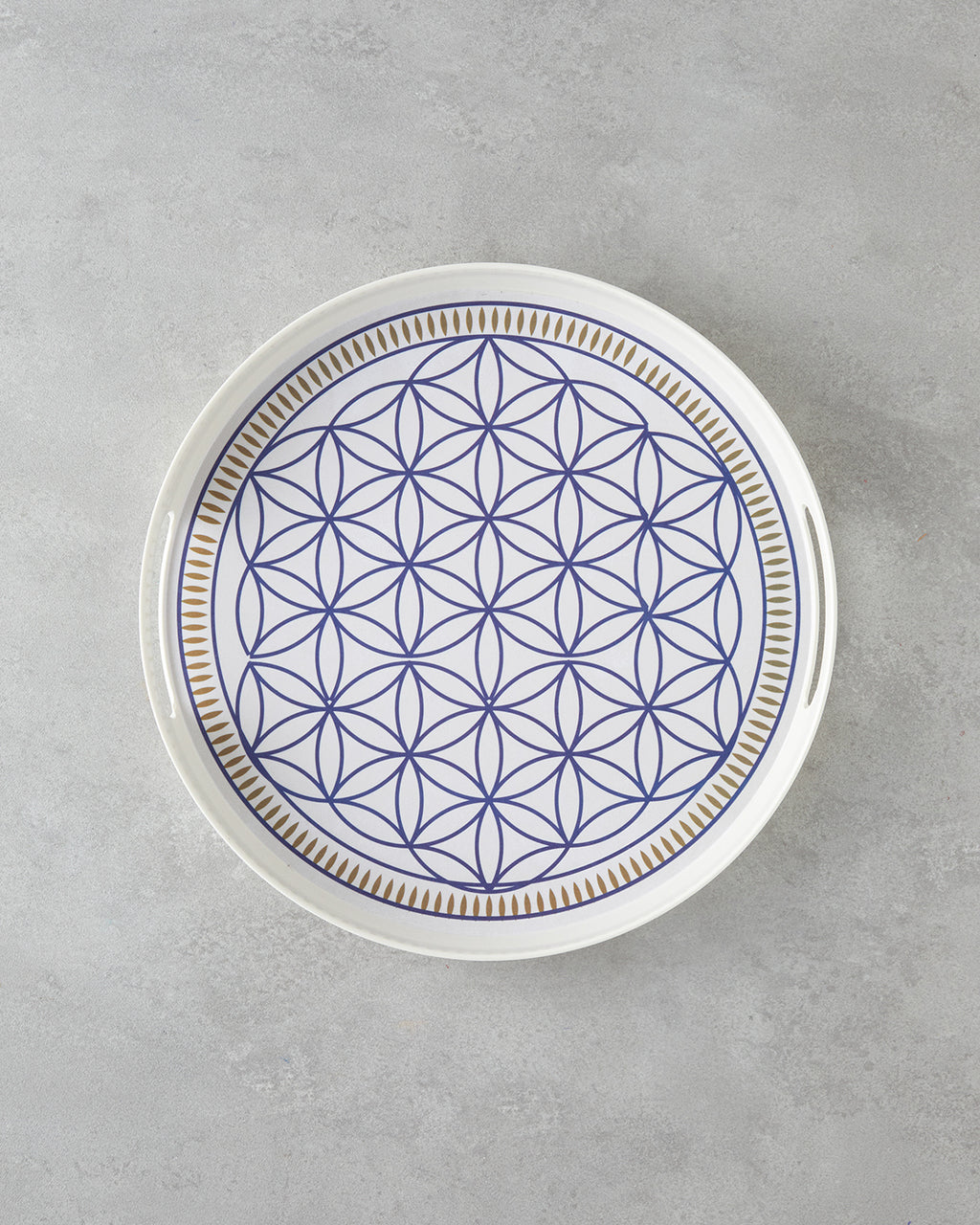 Bluewaves Melamine Tray 35 cm White - Blue