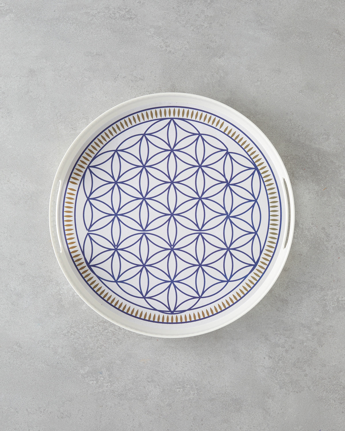 Bluewaves Melamine Tray 35 cm White - Blue
