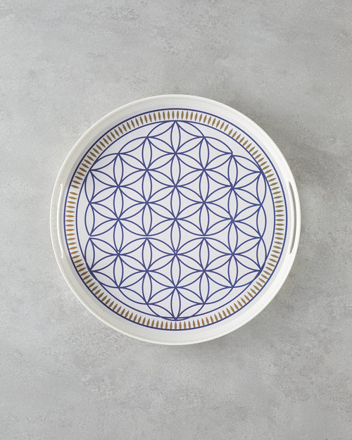Bluewaves Melamine Tray 35 cm White - Blue