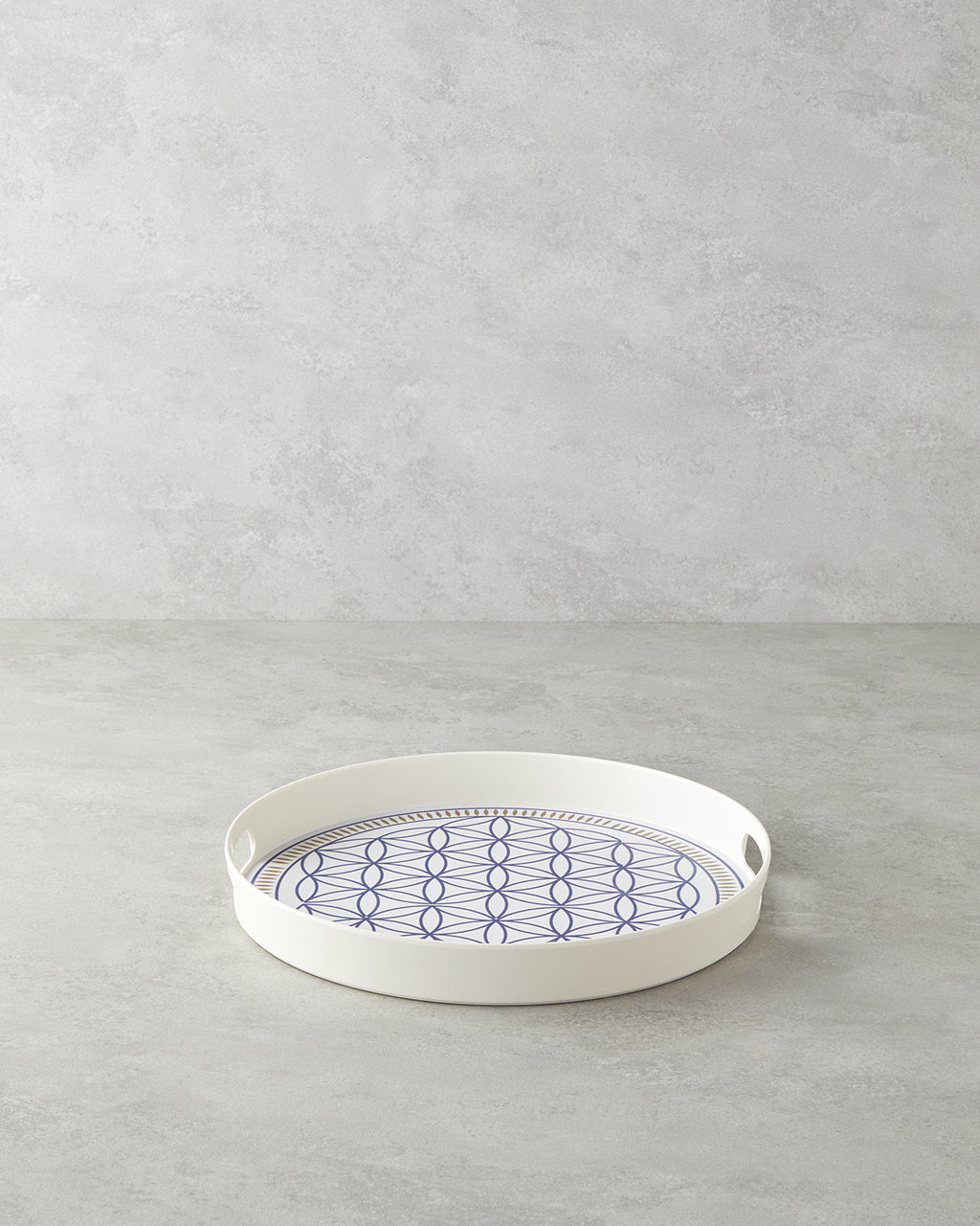 Bluewaves Melamine Tray 35 cm White - Blue (view 2)