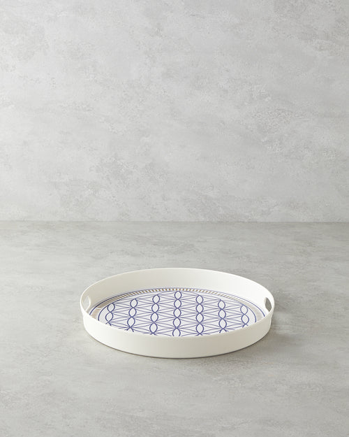 Bluewaves Melamine Tray 35 cm White - Blue (view 2)
