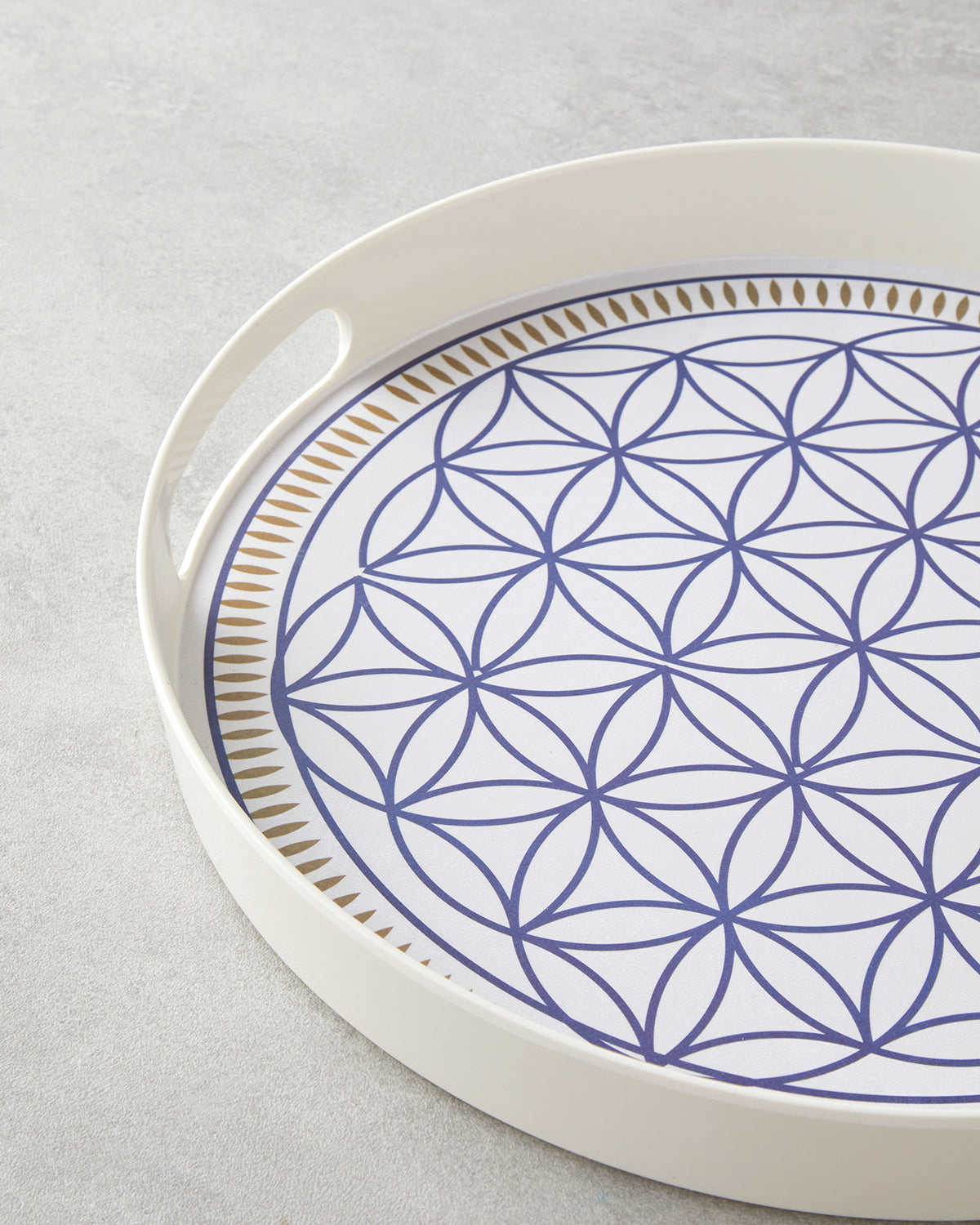 Bluewaves Melamine Tray 35 cm White - Blue (view 3)