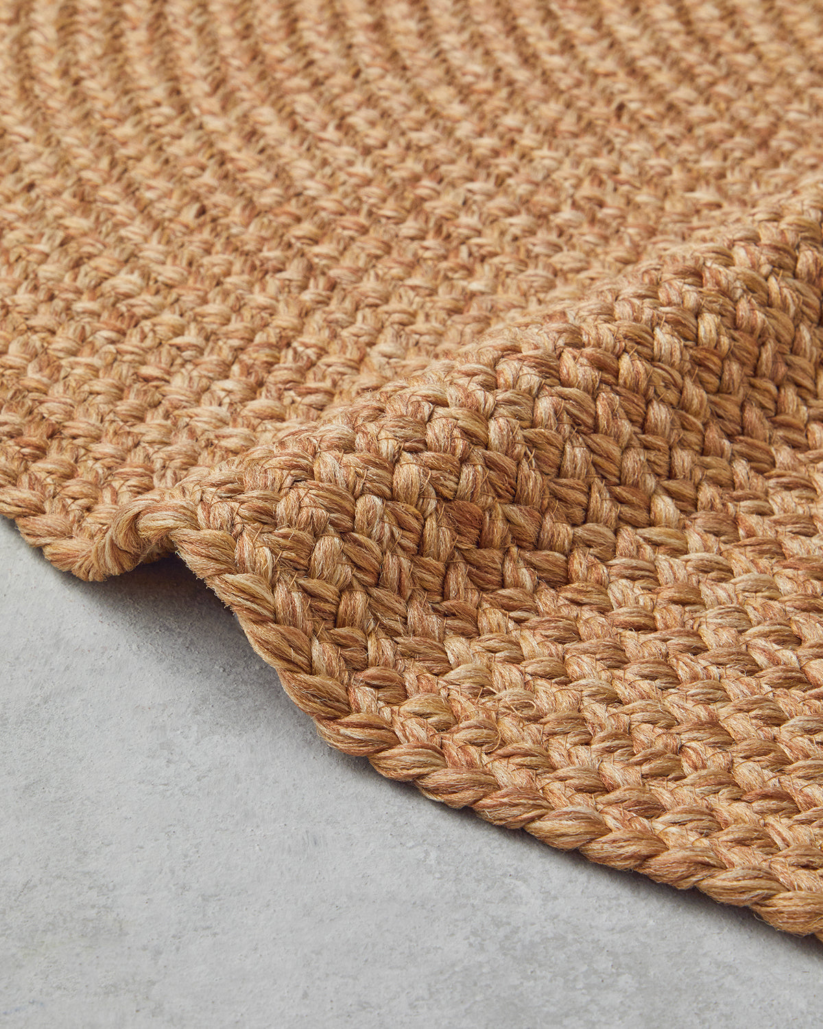 Juliet Round Decorative Jute Rug 90 cm Natural (view 2)