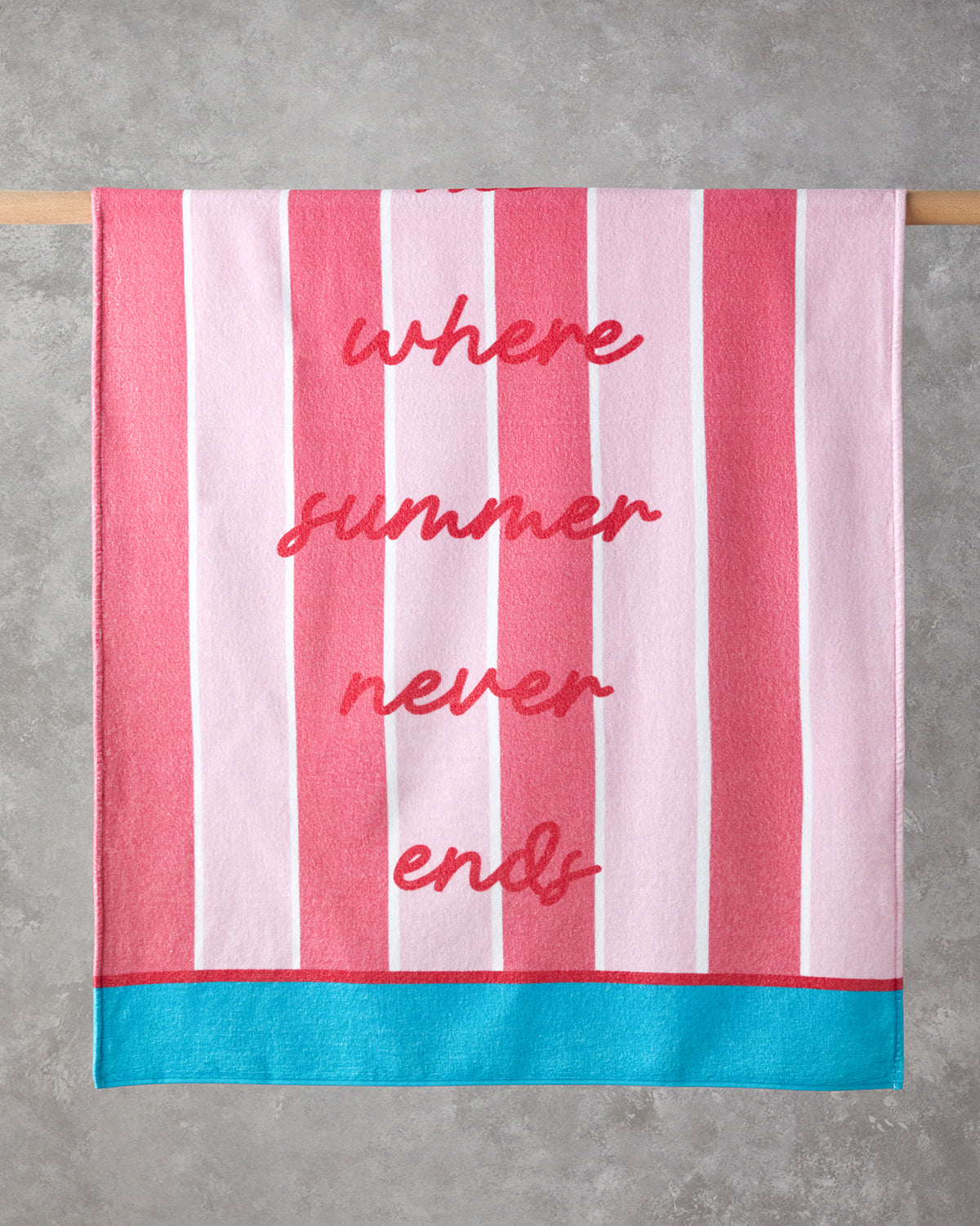 Cotton Printed Beach Towel 90x150 cm Pink