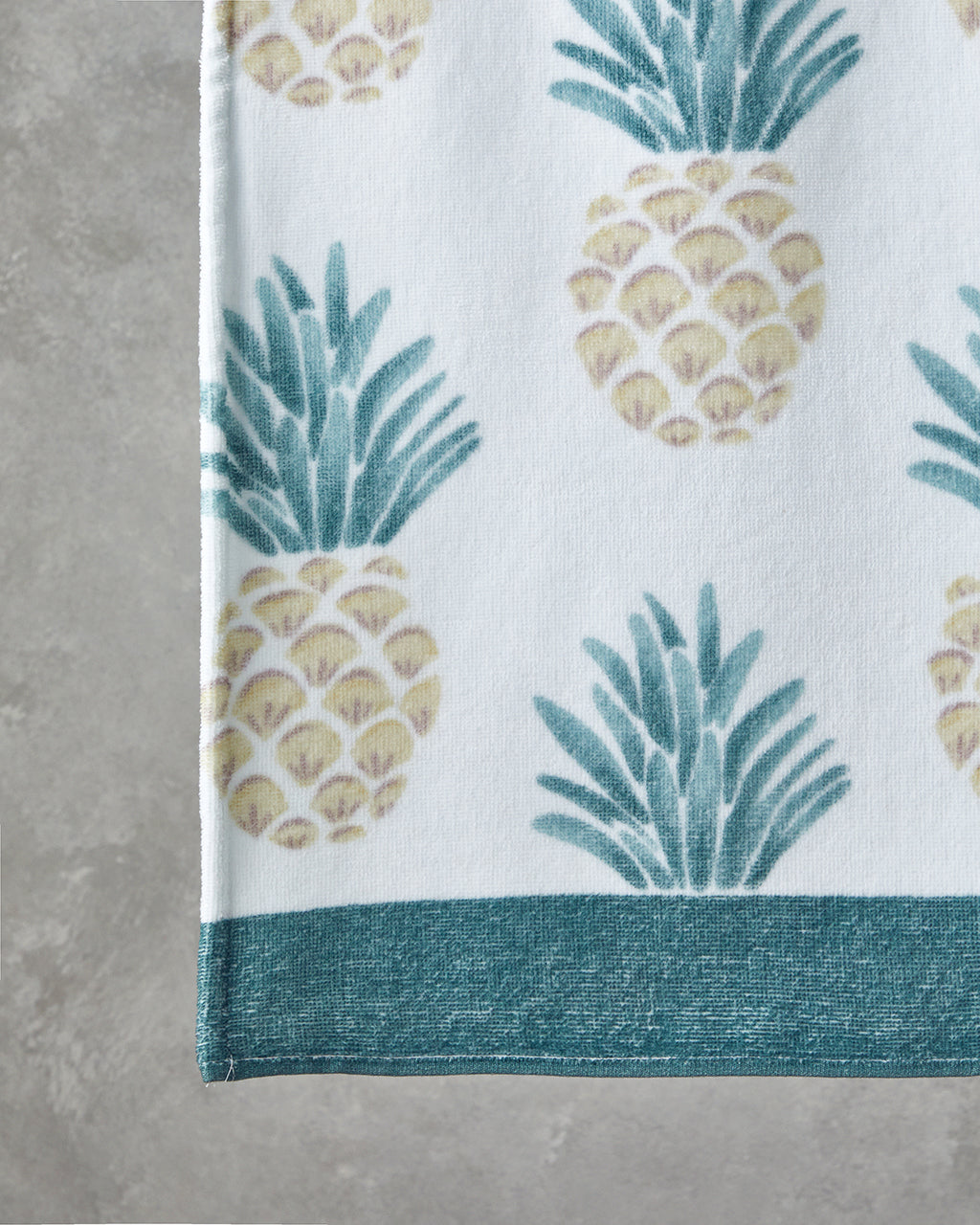 Cotton Beach Towel 90x150 cm Ecru - Yellow (view 2)