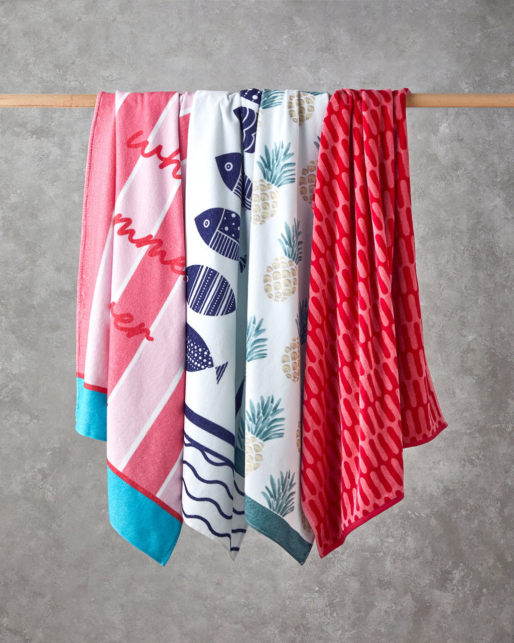 Cotton Beach Towel 90x150 cm Ecru - Yellow (view 4)