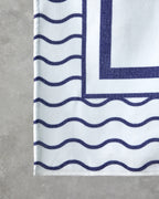 Cotton Beach Towel 90x150 cm Ecru - Navy Blue (view 2)