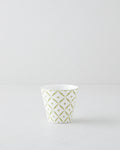 Herbal New Bone China Glass 230 ml White - Green