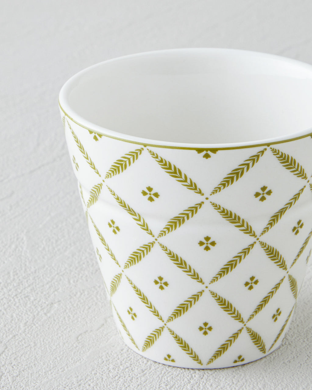 Herbal New Bone China Glass 230 ml White - Green (view 3)