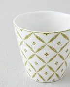 Herbal New Bone China Glass 230 ml White - Green (view 3)