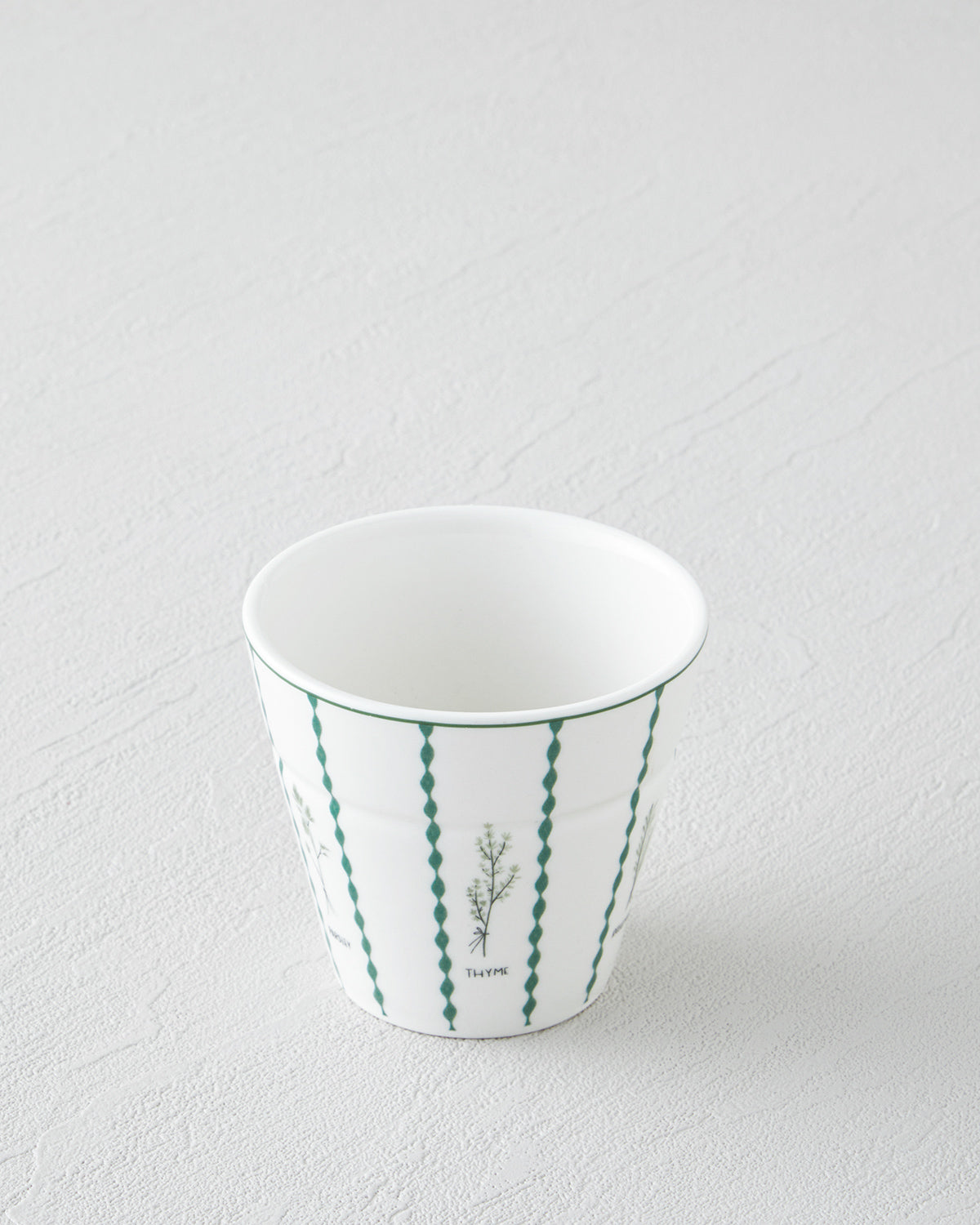 Parsley New Bone China Glass 230 ml White - Green (view 2)