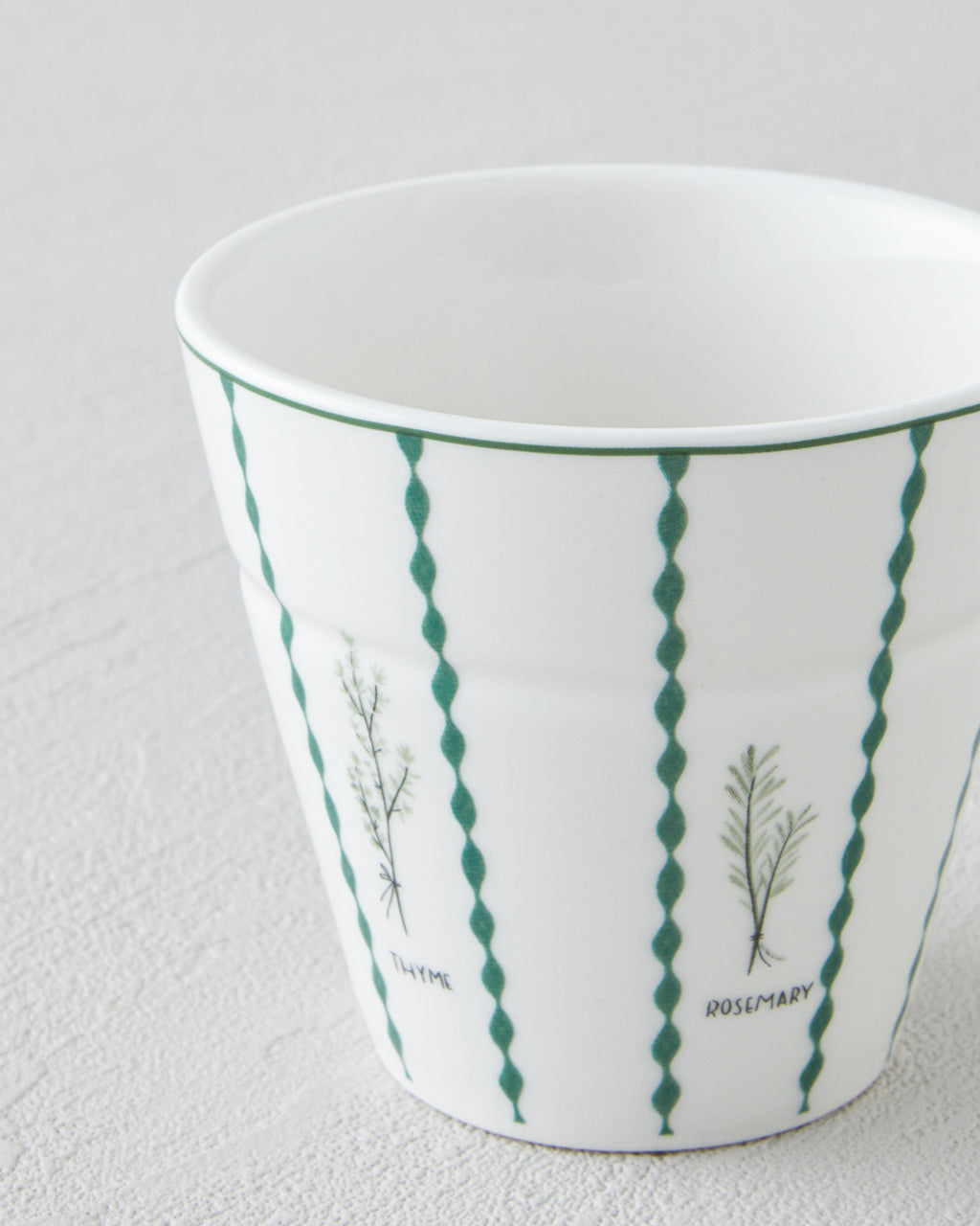 Parsley New Bone China Glass 230 ml White - Green (view 3)