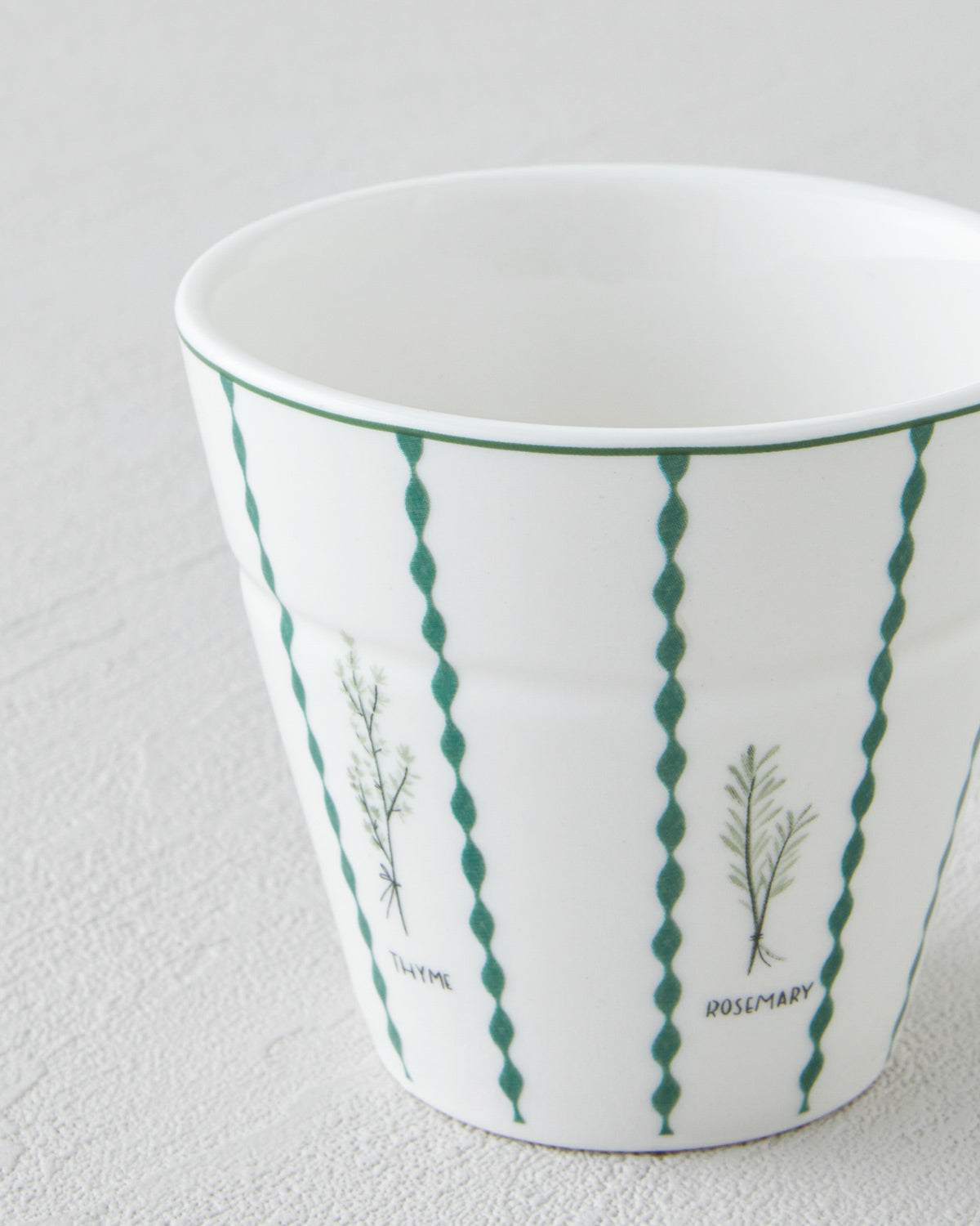 Parsley New Bone China Glass 230 ml White - Green (view 3)