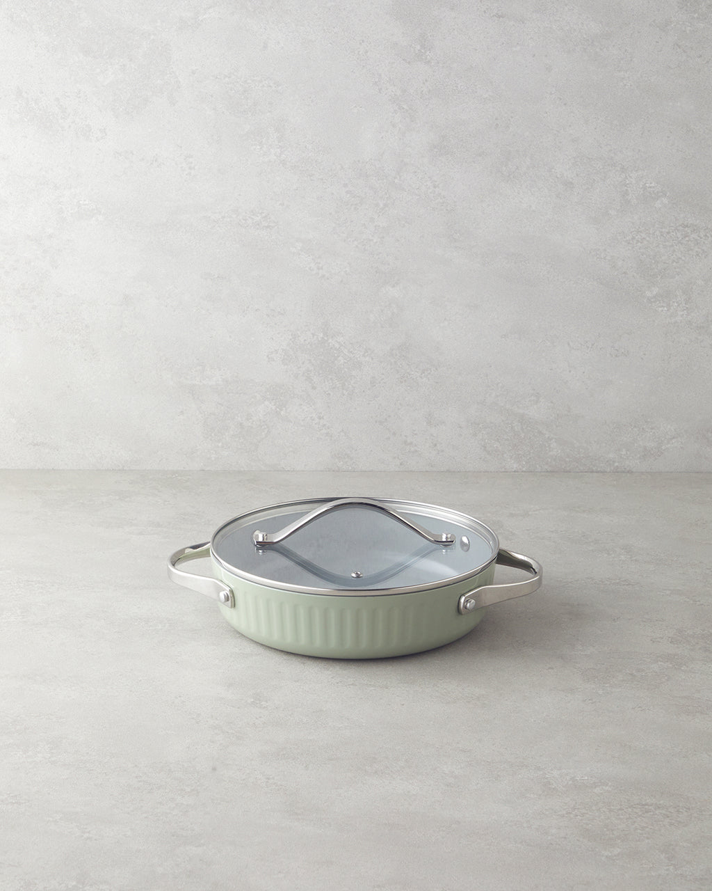 Berlin Flat Pot Green - 24x6 cm