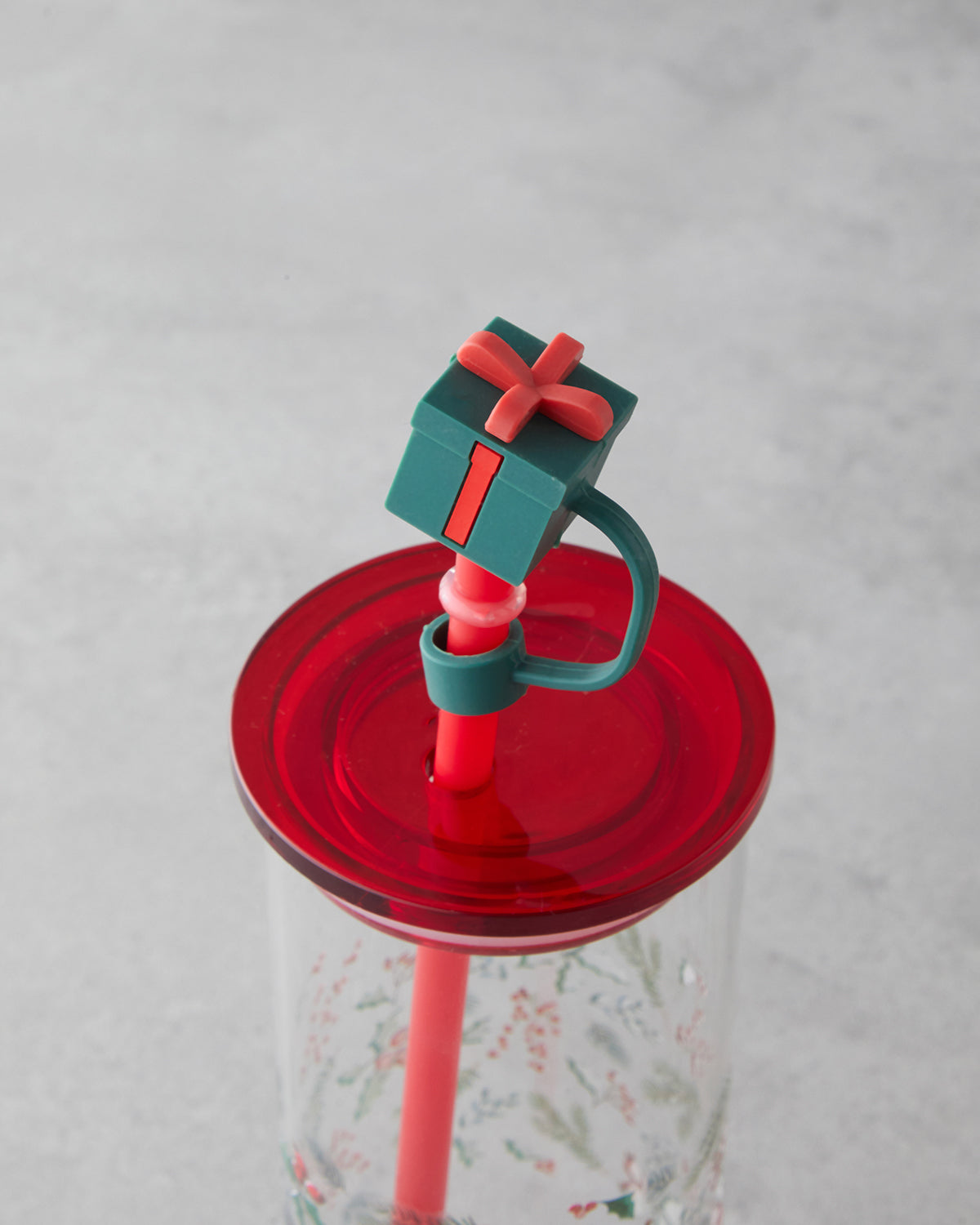 Kokina Borosilicate with Straw Glass 460 ml Red (view 3)