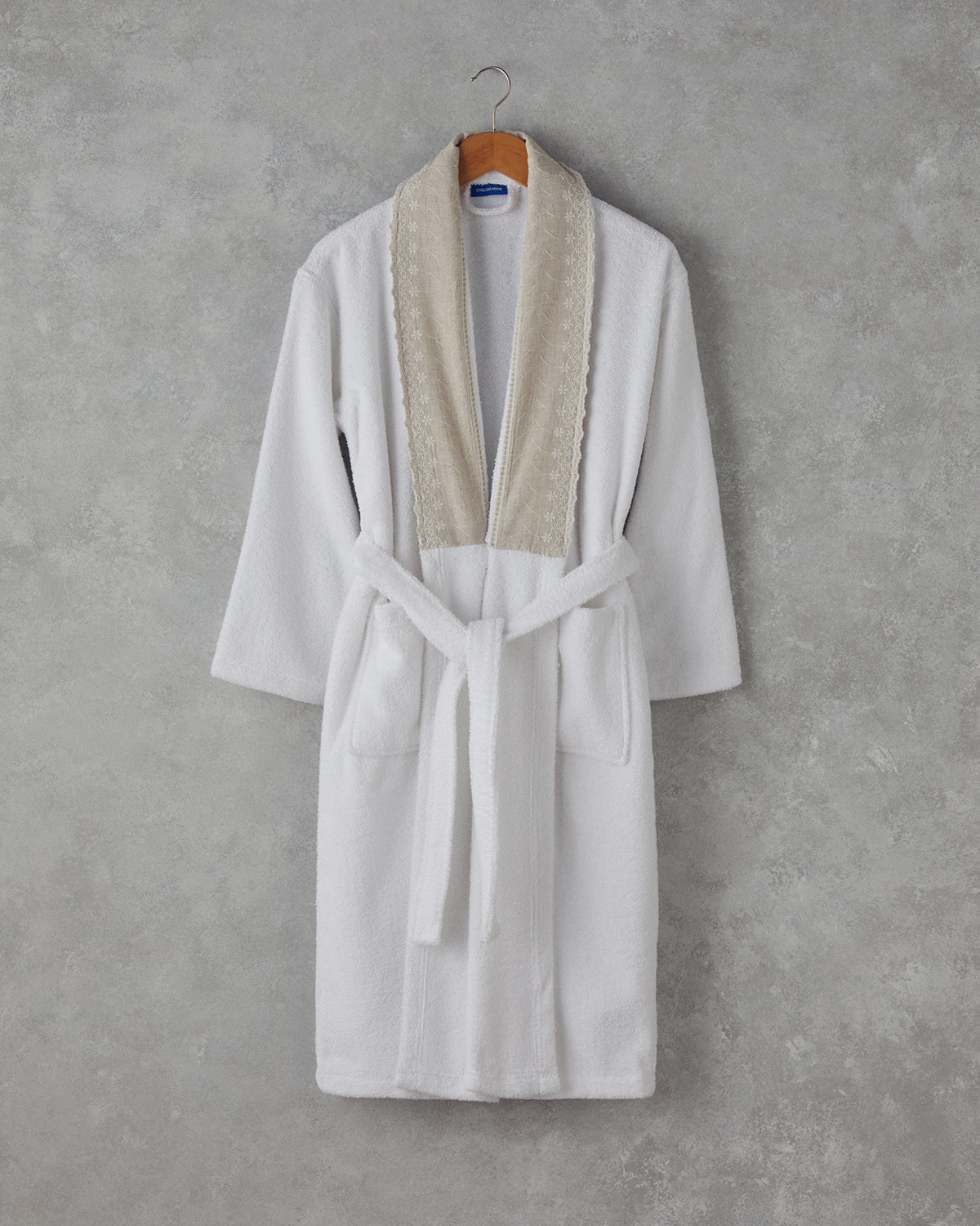 Leggy Cotton Bathrobe S-M White