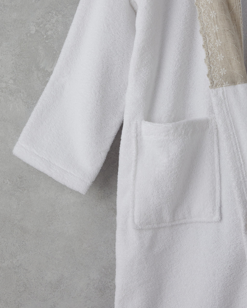Leggy Cotton Bathrobe S-M White (view 3)
