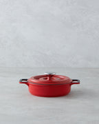 Cast Aluminum Mini Pot Set 14x14x14 cm Red - Black (view 3)