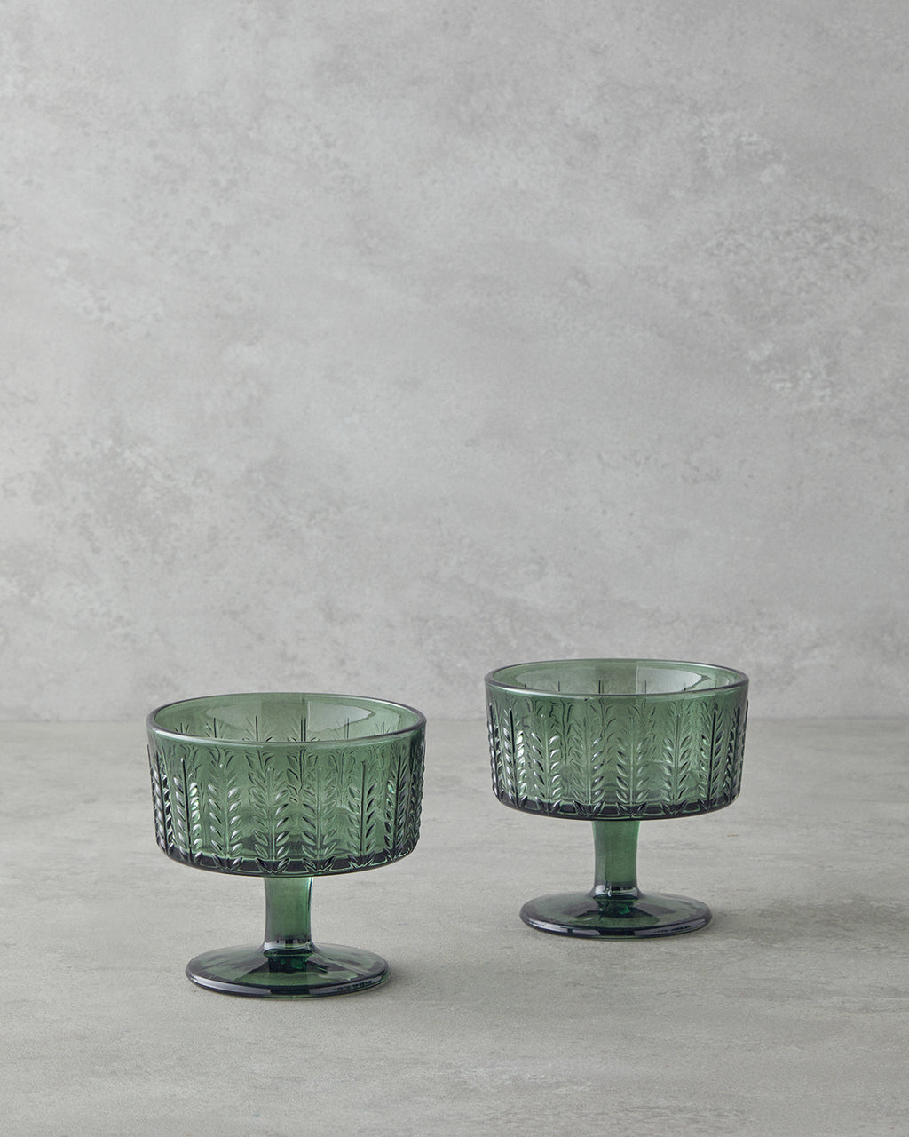 Plantopia Glass 2 pcs Cup 300 ml Green
