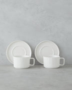 Porcelain 4 Pieces 2 Servings Tea Cup Set 220 ml White (view 2)
