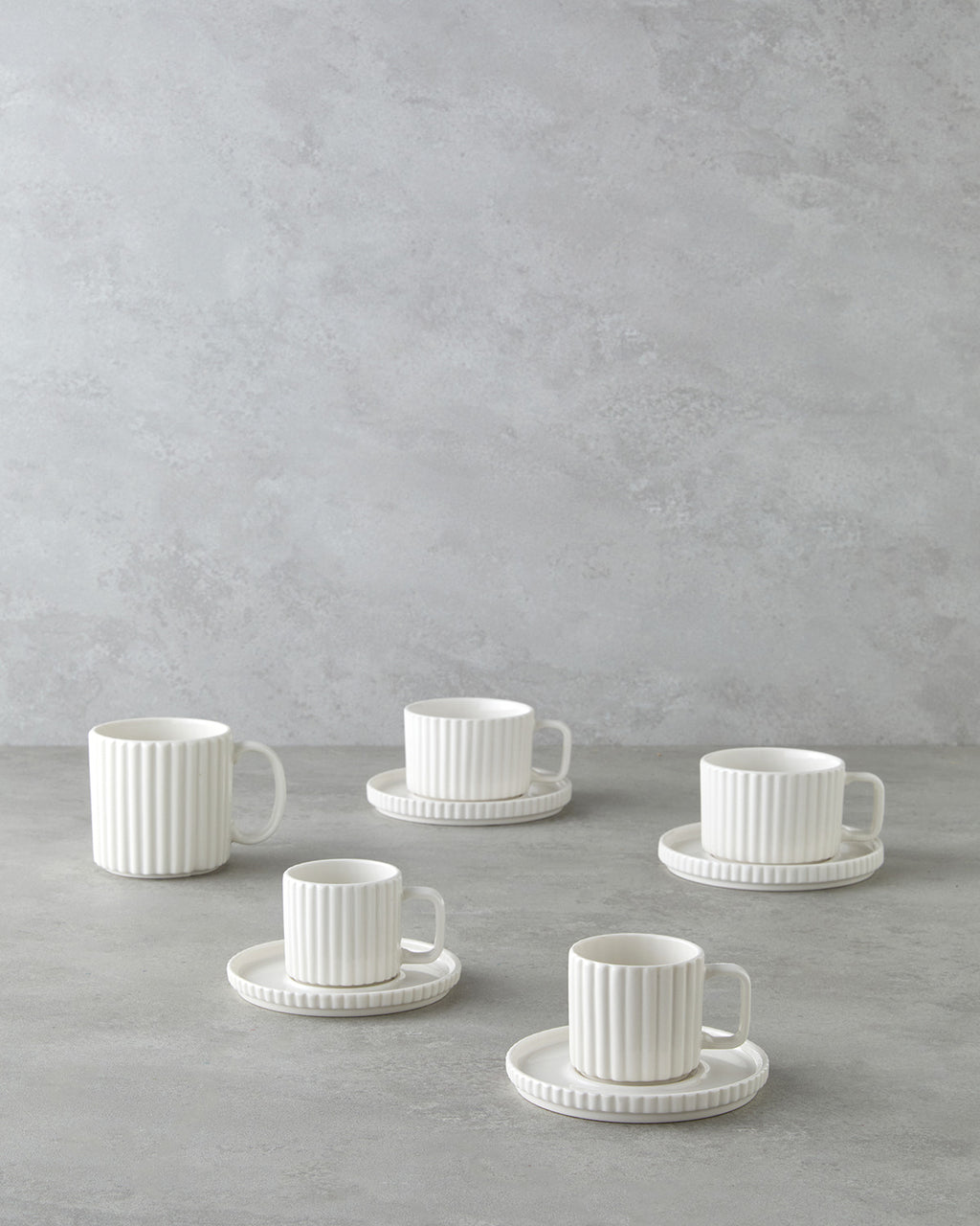 Porcelain 4 Pieces 2 Servings Tea Cup Set 220 ml White (view 5)