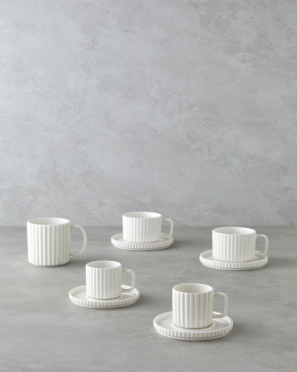Porcelain 4 Pieces 2 Servings Tea Cup Set 220 ml White (view 5)
